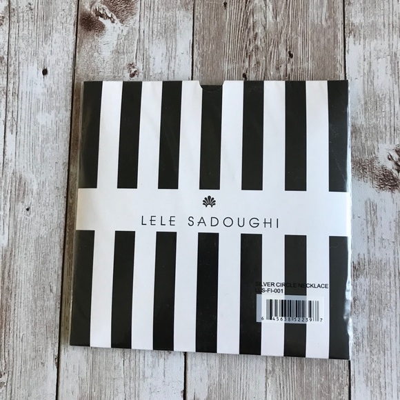 Lele Sadoughi Silver Circle Necklace - Picture 2 of 3